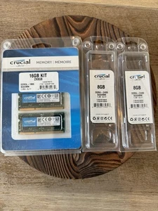 Crucial 32GB Kit 4x 8GB  (2 DDR3L - 1600)  (DDR4-2400) - Picture 1 of 2