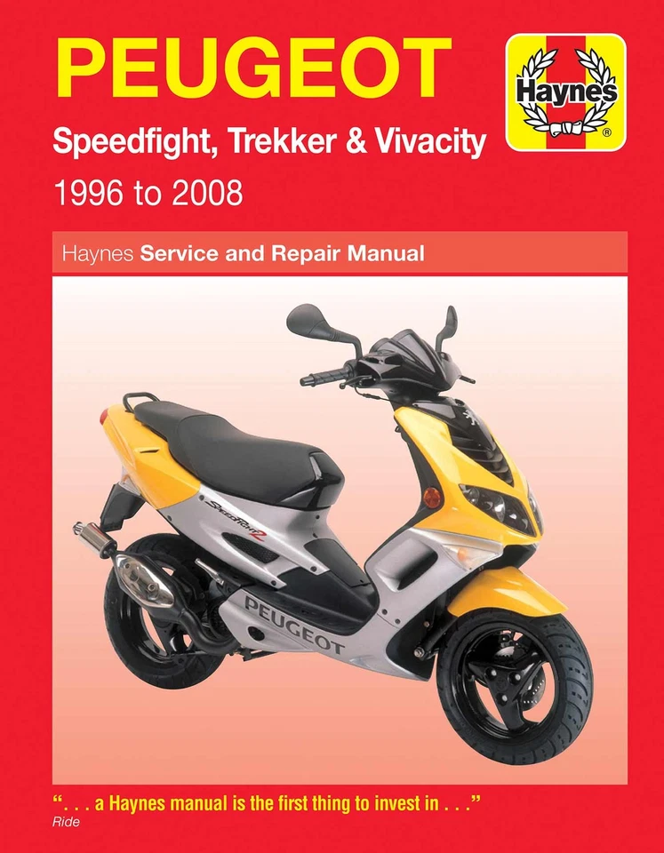 Peugeot Speedfight, Trekker & Vivacity Scooters (1996-2008) Haynes Repair Manual - Image 1 of 4