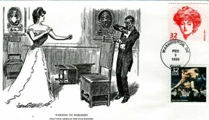 S&T Cachets (Tom O'Hagan) 3182 Advertencia a los nobles trata a tu pariente de esposa americana - Imagen 1 de 1