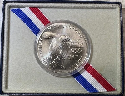 1983-P Olympic Commemorative $1 Silver Dollar With OGP - Image 1 of 4