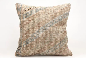 Kilim Pillow Cover, 20x20 in, Decorative Sofa Cushion, Handmade Boho Pillow - Picture 1 of 4