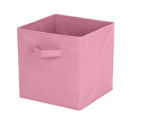 Mainstays Storage Cube Basket Bin 3 Pack Pink 10.5x11x10.5 Cubes Bins Containers