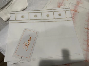 $460 Pratesi Italy NWT 1pc Euro Sham Embroidery 100% Cotton Percale White Angel - Picture 1 of 8