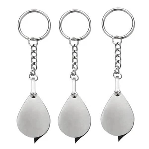 Keychain Magnifying Glass 3Pcs Portable Folding Magnifiers 10X Small Loupe wi... - Picture 1 of 7