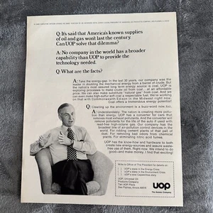 Anuncio impreso de revista vintage UOP Universal Oil Products Des Plains Illinois 1972 - Imagen 1 de 6
