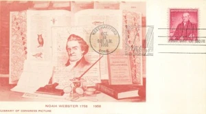 1121 4c NOAH WEBSTER - Unknown post card - Picture 1 of 2