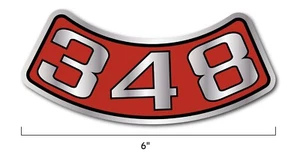 NEW 348 Air Cleaner Decal Sticker for Chevrolet C10 Corvette Classic GM USA - Picture 1 of 5