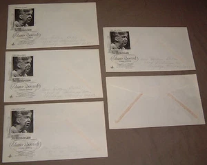 5 Embossed First Day Of Issue Envelopes - Eleanor Roosevelt 1963 UNUSED - Picture 1 of 1