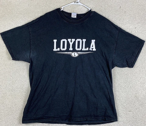Loyola Chicago Ramblers 2XL T Shirt NCAA Size XXL Short Sleeve Black Shirt Cover