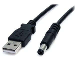 Cable de barril StarTech USB2TYPEM2M 2m USB a tipo M USB a cable de CC 5,5 mm 5V - Imagen 1 de 3