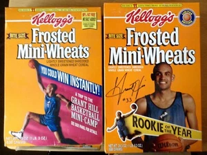 Menge 2 Grant Hill Kellogg's Frosted Mini Weizen Müslischachteln Duke NBA ROY - Bild 1 von 1