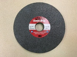6" X 1/2" X 1" 6C MEDIUM DEBURR & FINISH PRO UNITIZED WHEEL 3M 65076 - Picture 1 of 4