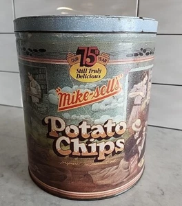 De colección 9.5" Mike vende papas fritas 75 aniversario lata cine bar OH - Imagen 1 de 12