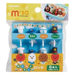 Food Picks TORUNE Lunch Box Japanese Bento Accessories Hat Cock Sailor 8pcs - Picture 1 of 3