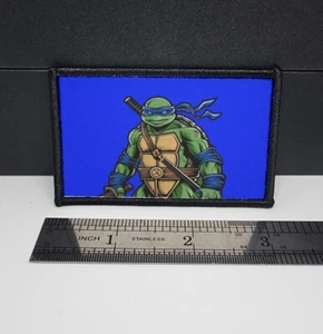 90's Cartoon TMNT Inspired Morale Patch Custom Tactical Leonardo 2x3 inch - Picture 1 of 2