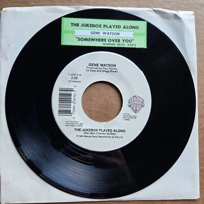 GENE WATSON The Jukebox Played Along 45 7" Record Vinyl Records - Image 1 of 2