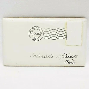 Vintage Harry Richman Postal Letter Cigarette Case H.R.N. Co. Made in USA - Picture 1 of 12