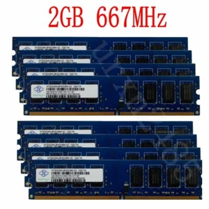 16GB 8x 2GB / 1GB PC2-5300U DDR2 667MHz DIMM Desktop Memory RAM For NANYA LOT - Picture 1 of 14