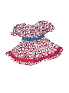 Matilda Jane Hello Lovely Red Floral Crimson Cutie Top Size 8 Girls Tunic - Picture 1 of 7