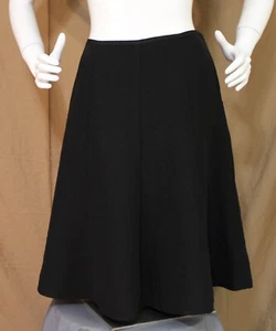 Liz Claiborne Size 4 Petite Black Flared Knee Length Skirt Lined Waist 27 1/2" - Picture 1 of 7