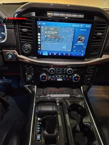 For Ford F150 Raptor R Lariat 2021-2024 Carbon Fiber Console Gear Box Panel Trim - Picture 1 of 13