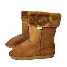 Eskis Womens Size 8 Winter Boots Ladies Snow Boot Footwear Brown Faux Fur Lined