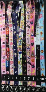 Lot new 10 pcs anime mix Lanyard Mobile Phone ID Card KeyChain Holder kids gift - Photo 1 sur 1