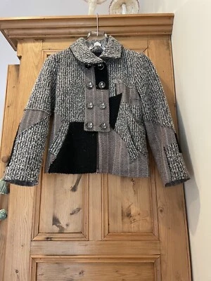 Chaqueta Custo Barcelona Patchwork Mixed Media Talla 38 EE. UU. Talla S Mezcla Lana Blazer Foto 1 de 4