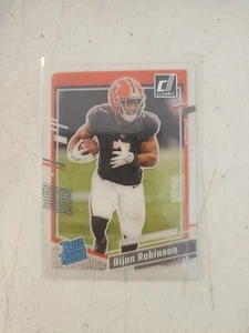 Tarjeta de novato Clearly Donruss Bijan Robinson 2023 RC #53 Atlanta Falcons - Imagen 1 de 2