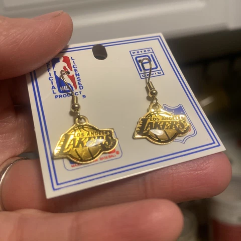 ❤️ 1988 Los Angeles Lakers Enamel Earrings Peter David Kobe Shaq  Magic Johnson Cover
