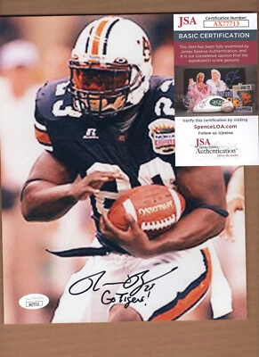 RONNIE BROWN Signed "23 Go Tigers!" Autograph Auto 8x10 Color Photo JSA 💎 COA - Изображение 1 из 4