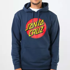 SANTA CRUZ - Classic Dot Hoody - Skateboard Hoodie - Dark Navy - Medium - Picture 1 of 2