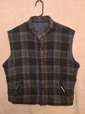 Chaleco reversible Enro Shirt Tales para hombre talla XL franela/lana/nylon vintage Foto 1 de 4