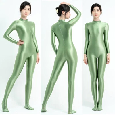 Mujeres Sexy Monos Brillantes Body Brillante Gato Mono Leotardos Mono Foto 1 de 4