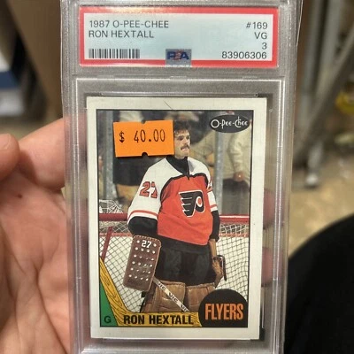 1987-88 O-PEE- CHEE Ron Hextall #169 PSA 3 Rookie - Image 1 of 2