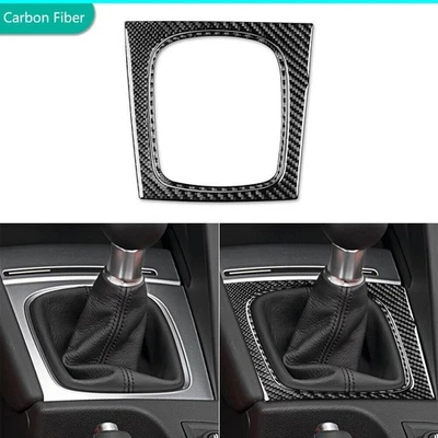 Calcomanía de marco de panel de cambio de marchas manual de fibra de carbono 2 piezas para Audi A3 S3 8P 2006-07 Foto 1 de 4