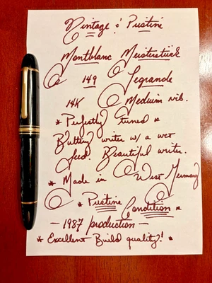 РЕДКАЯ West Germanymont Blanc 149 Legrand с классическим 14k M новый в коробке - НЕТРОНУТАЯ! - Изображение 1 из 4