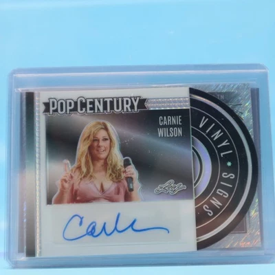 CARNIE WILSON 2024 Leaf Pop Century #19/20 Autograph VINYL SIGNS SINGER - Image 1 of 2