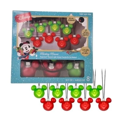 Disney Christmas Mickey Mouse Singing Projection 8 Ct Musical Light String Video - Image 1 of 2