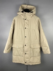 Carhartt WIP Mens Beige Zip Hooded Long Tropper Parka Coat Size XS / S - Picture 1 of 22