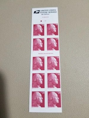 US Scott #3482a George Washington 20c Stamp Pane of 10  - Image 1 of 2