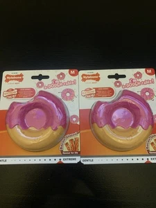 Nylabone 2 X Chew Donut Dog Chew Toy, Cute Dog Toys for Aggressive Chewer - Picture 1 of 3