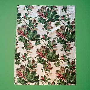ROSE CUMMING Chestnut Leaves w/o Stripe Pink Green Cotton Chintz Sample 26"x35" - Picture 1 of 5