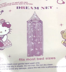 2005 Sanrio Hello Kitty Dream Net Bed Canopy Pink Purple NWT Room Decor - Picture 1 of 6