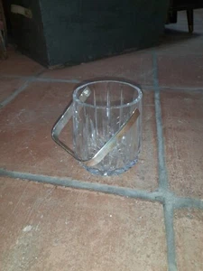 Eiswürfelbehälter Eiseimer Bleikristall transparent Glas vintage retro alt antik - Bild 1 von 9