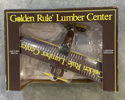 Stearman Plane Bank Golden Rule Lumber Center Edición Limitada #37531 - Nuevo Foto 1 de 4