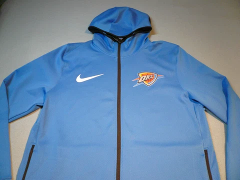 Nike Oklahoma City Thunder Showtime BRAND NEW Jacket dri fit Hoodie OKC NWT Cover