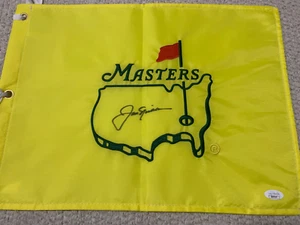 JACK NICKLAUS HAND SIGNED UNDATED MASTERS GOLF FLAG+JSA LOA THE GOLDEN BEAR - Picture 1 of 6