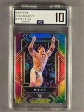 2022 Panini Select WWE #354 Dave Batista /25 Tie Dye Prizm Mezzanine Level