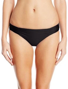 Splendid Hamptons Reversible Retro Bikini Bottom Women's sz L Black to Blue - Picture 1 of 5
